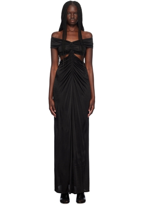 Atlein Black Cutout Maxi Dress