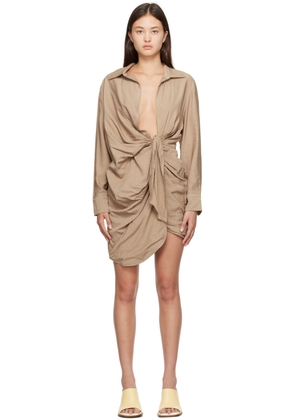 JACQUEMUS Beige Le Chouchou 'La Robe Bahia' Minidress
