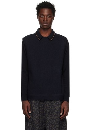 NN07 Navy Crewneck Vest