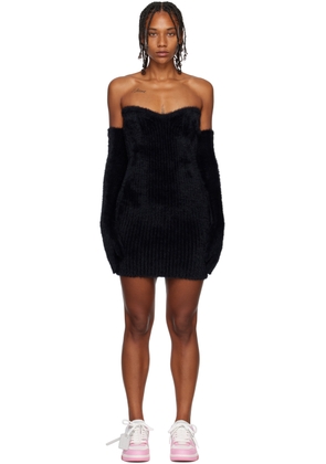 Off-White Black Gloves Minidress