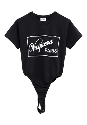 Vaquera logo-print bodysuit - Black