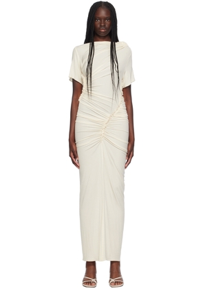 Atlein Off-White Asymmetric Maxi Dress