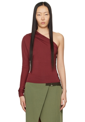 Miaou Burgundy Katia Long Sleeve T-Shirt