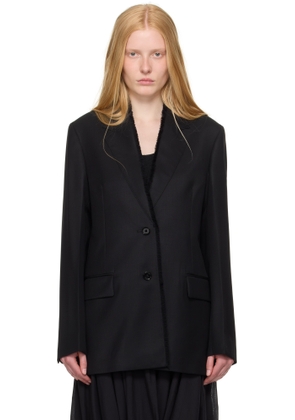 TOTEME Black Raw Lapel Blazer