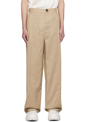 Peter Do Taupe Front Slit Trousers