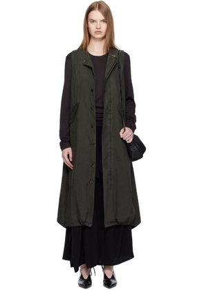 Y's Khaki Fishtail Midi Dress