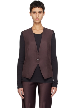 Silk Laundry Brown Slouch Vest