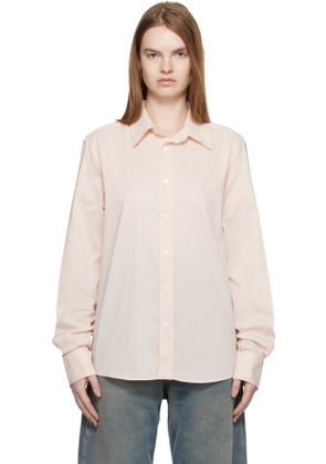 MM6 Maison Margiela Off-White Poly Cotton Shirting Long-Sleeved Shirt