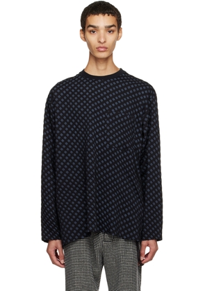 Song for the Mute Navy Tart Raw Crewneck Sweater