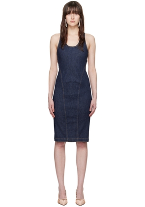 ALAÏA Indigo Sculpting Denim Minidress