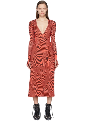 Marine Serre SSENSE Exclusive Red Viscose Robe