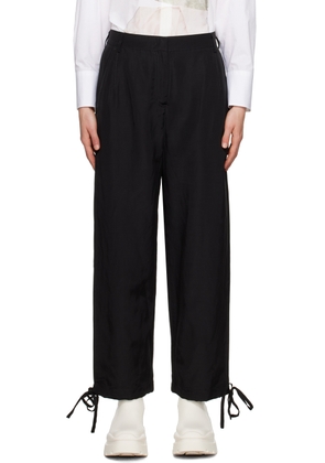 MSGM Black Drawstring Trousers
