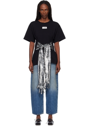 MM6 Maison Margiela Black Cotton Gloves T-shirt