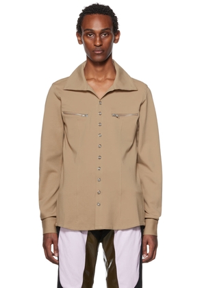 GmbH Tan Zip Pocket Shirt