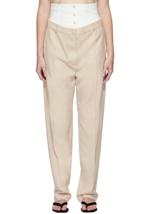 Olēnich Beige Corset Trousers