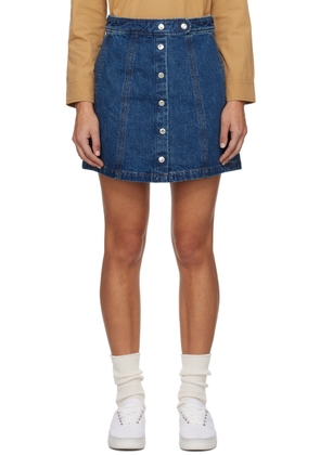 A.P.C. Indigo Poppy Miniskirt
