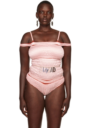 Sinéad O’Dwyer Pink Silk Bodysuit