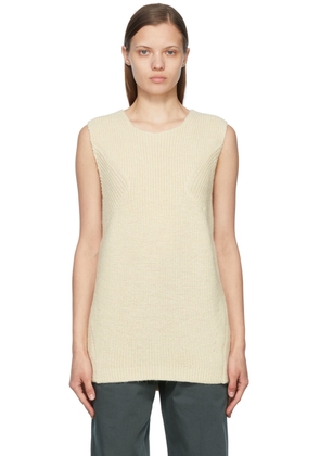 CAES Off-White Alpaca Vest