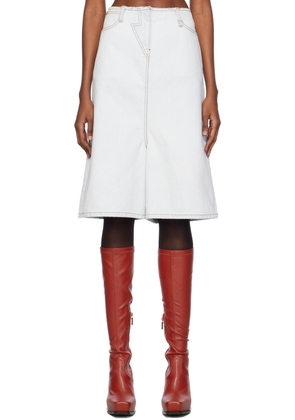 Pushbutton Blue Five-Pocket Denim Shorts