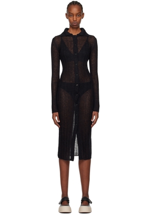 Kenzo Black Kenzo Paris Semi-Sheer Midi Dress