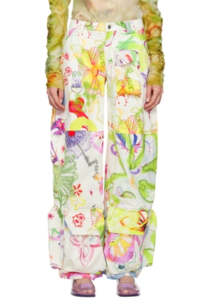 Collina Strada Off-White Garden Cargo Pants