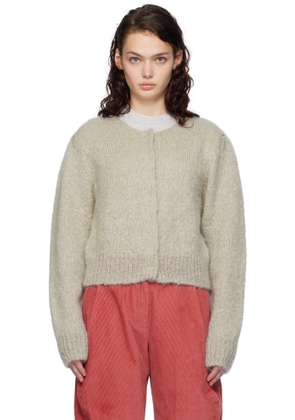 AMOMENTO Gray New Grandma Cardigan