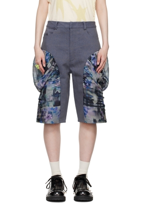 Collina Strada Navy Giva Denim Shorts