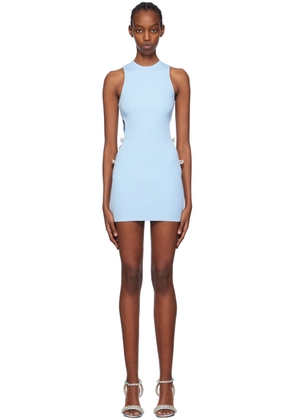 MACH & MACH Blue Crystal-Cut Minidress