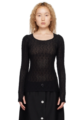 MINJUKIM Black Puff Long Sleeve T-Shirt