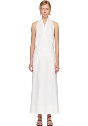 St. Agni White Halter Wrap Midi Dress