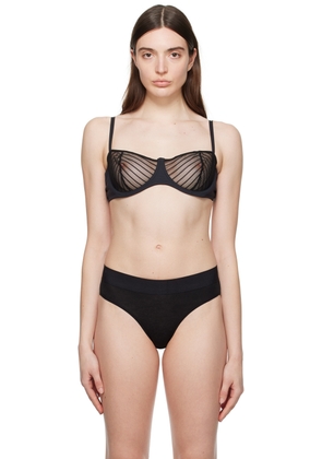 Wolford Black Shadow Stripe Bra