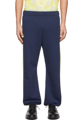 Molly Goddard Navy & Green Jackson Lounge Pants