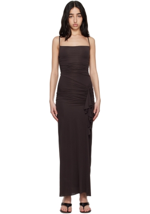 BEC + BRIDGE Brown Nara Ruffle Maxi Dress