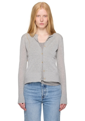 TOTEME Gray Fine Knit Cardigan