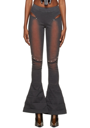 DIDU Gray Washed Denim Trousers