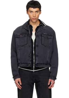 Maison Margiela Black Caban Denim Jacket