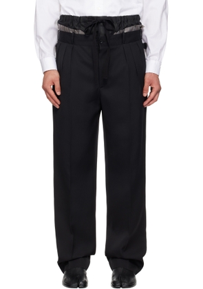 Maison Margiela Black 'Anonymity of the lining' Trousers