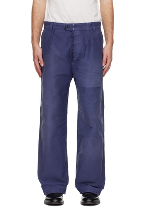 Maison Margiela Purple Workers Moleskin Trousers