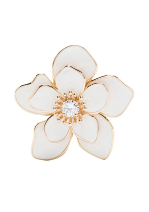 Self-Portrait flower-motif earrings - Gold