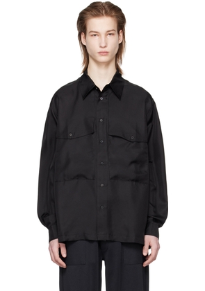 Sunflower Black Flap Pocket Shirt