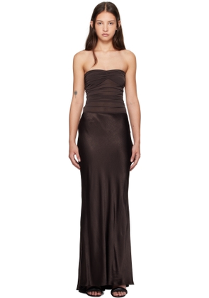 BEC + BRIDGE Brown Dua Strapless Maxi Dress