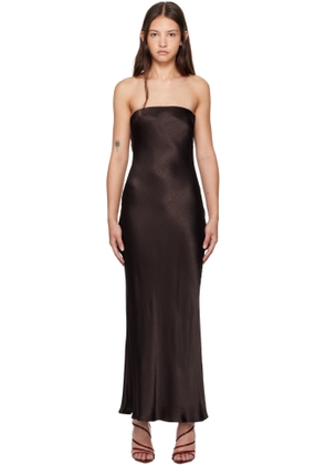 BEC + BRIDGE Brown Moon Dance Strapless Maxi Dress