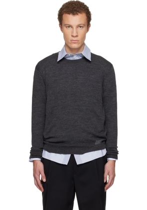 Maison Margiela Gray Wool-Blend Patch Sweater