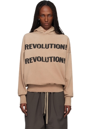Fear of God Beige Heavyweight Long Sleeve 'Revolution' Hoodie