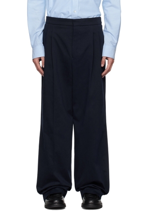 AMI Paris Navy Large Fit Trousers