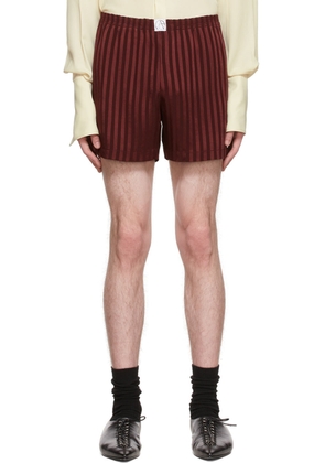 ARTURO OBEGERO SSENSE Exclusive Burgundy Dandy Shorts