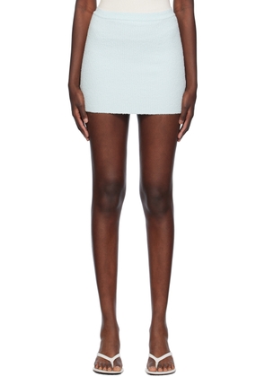 WARDROBE.NYC Blue Ribbed Miniskirt