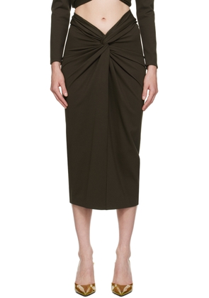Gauge81 Brown Barina Midi Skirt