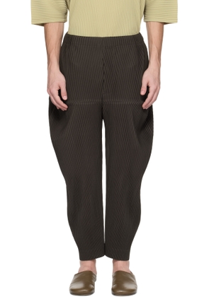 HOMME PLISSÉ ISSEY MIYAKE Brown Kinetic Sculpture Trousers