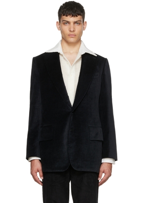 Factor's Navy Linen Blazer